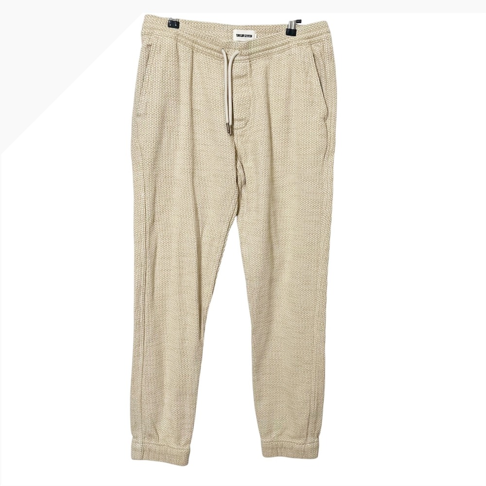 Taylor Stitch The Apres Pant Natural Sashiko Men Small Organic Cotton Joggers - Picture 2 of 11